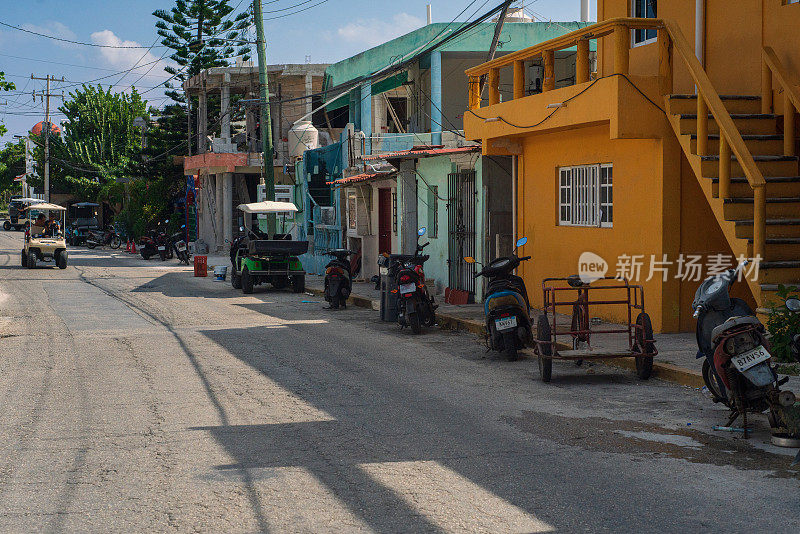 墨西哥Isla Mujeres的街道